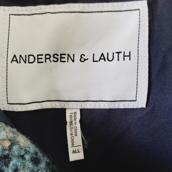 Anthropologie Davis Plaid Capelet One Size Andersen & Lauth Wool Blend Poncho - Picture 11 of 12